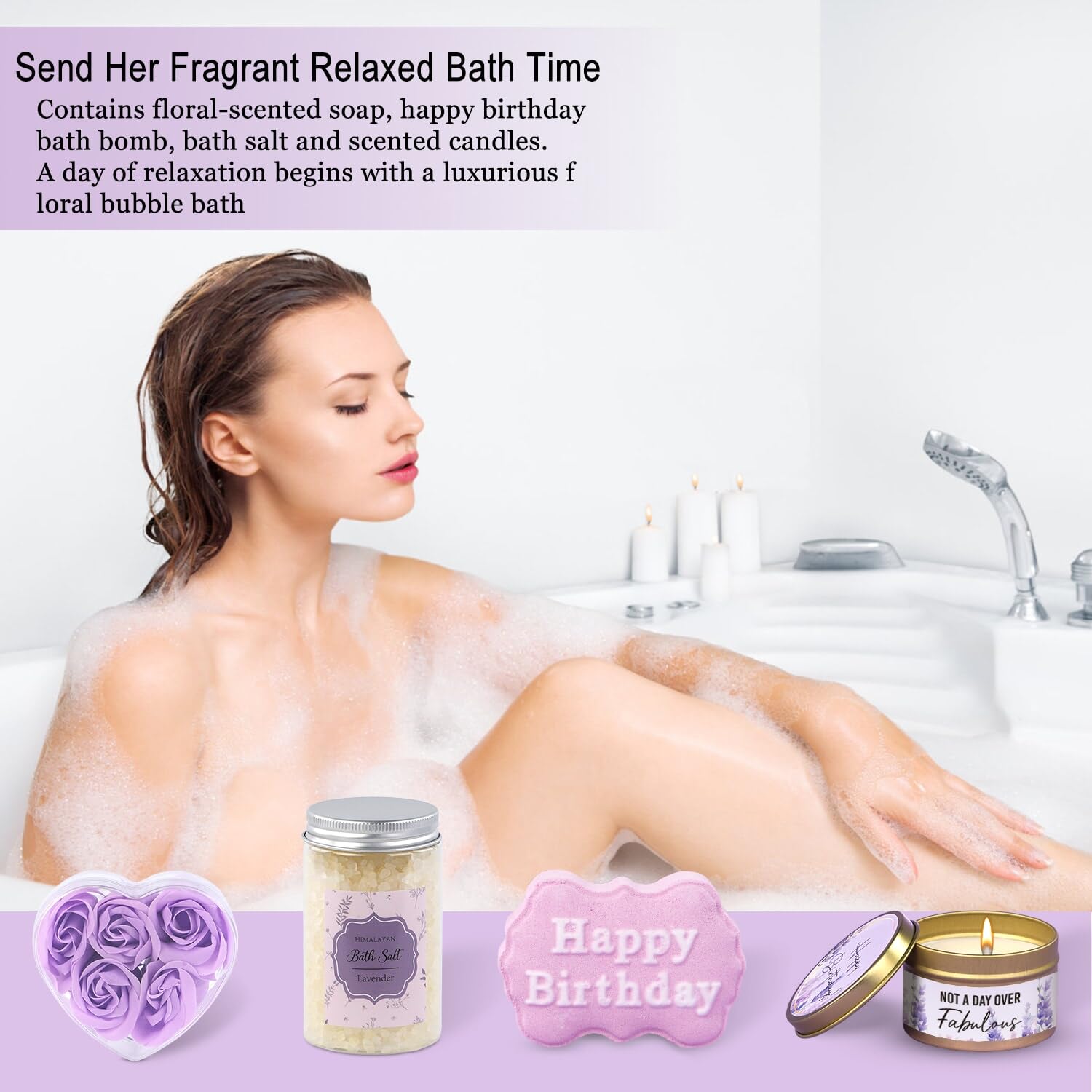 Ithmahco Birthday Gift Basket for Women – Spa Bath Set & Self-Care Gifts