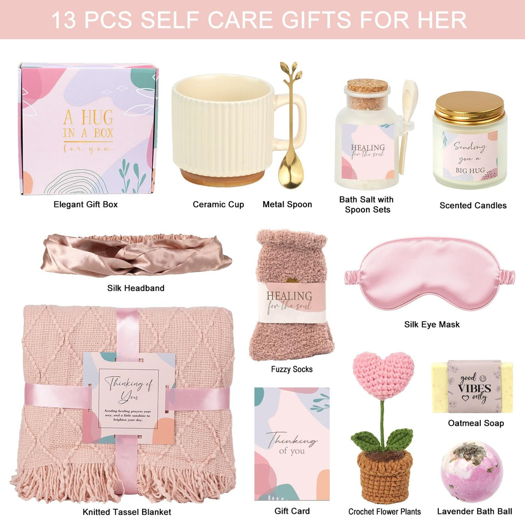Ithmahco Valentines Day Spa Gifts for Women | Self-Care Gift Basket & Galentines Package