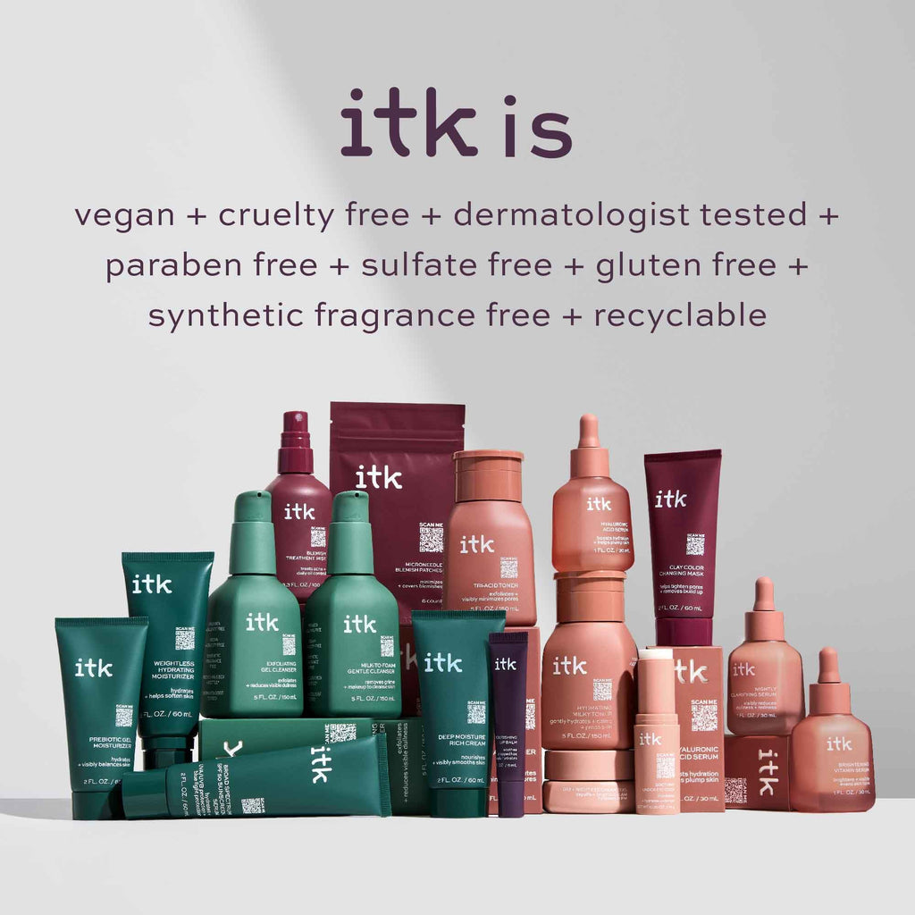 ITK Skincare 2-Part Serum Set | Brightening Vitamin C AM Serum + Bakuchiol PM Serum