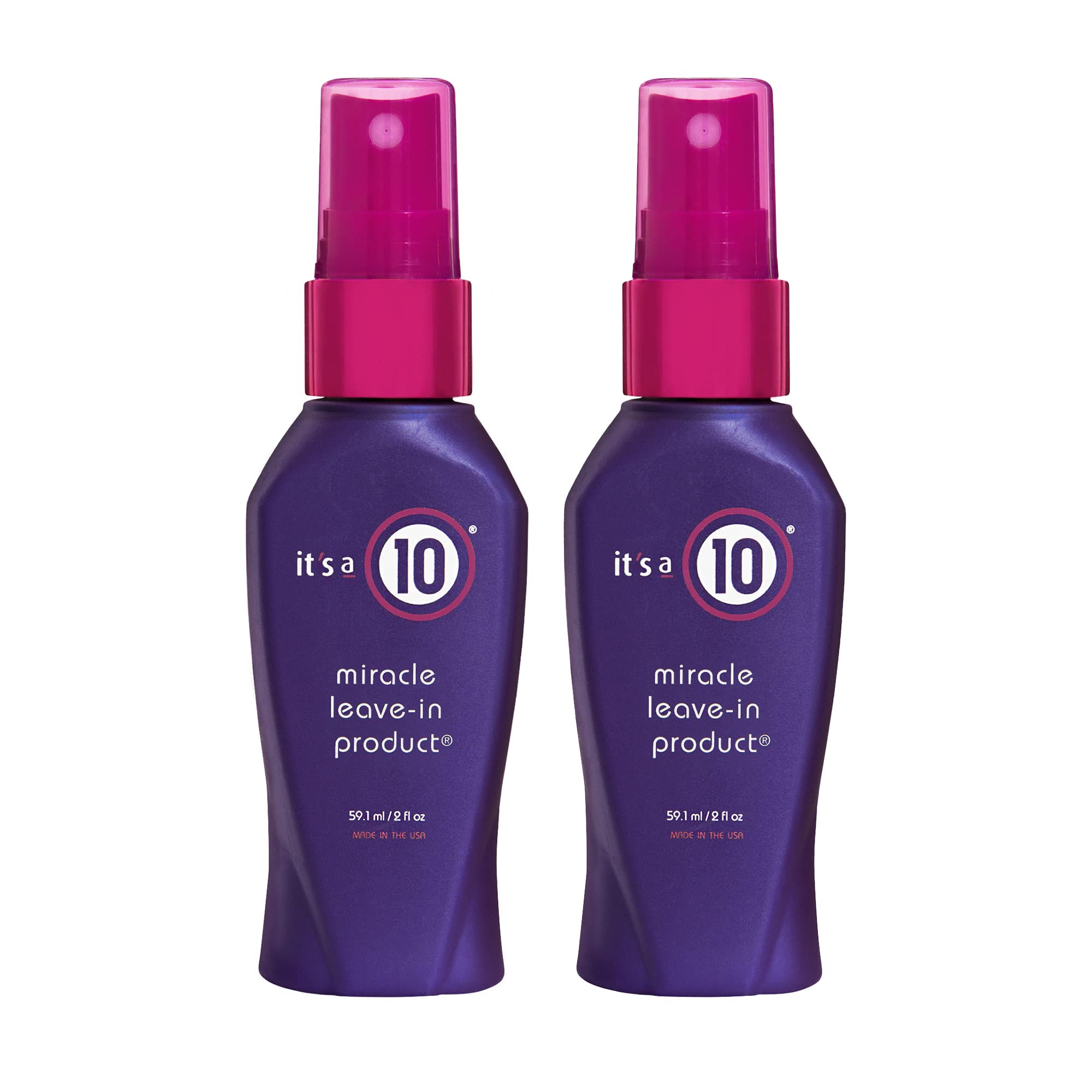 It's a 10 Haircare Miracle Leave-In – 2 fl oz x 2 Pack | Detangle, Hydrate, Shine