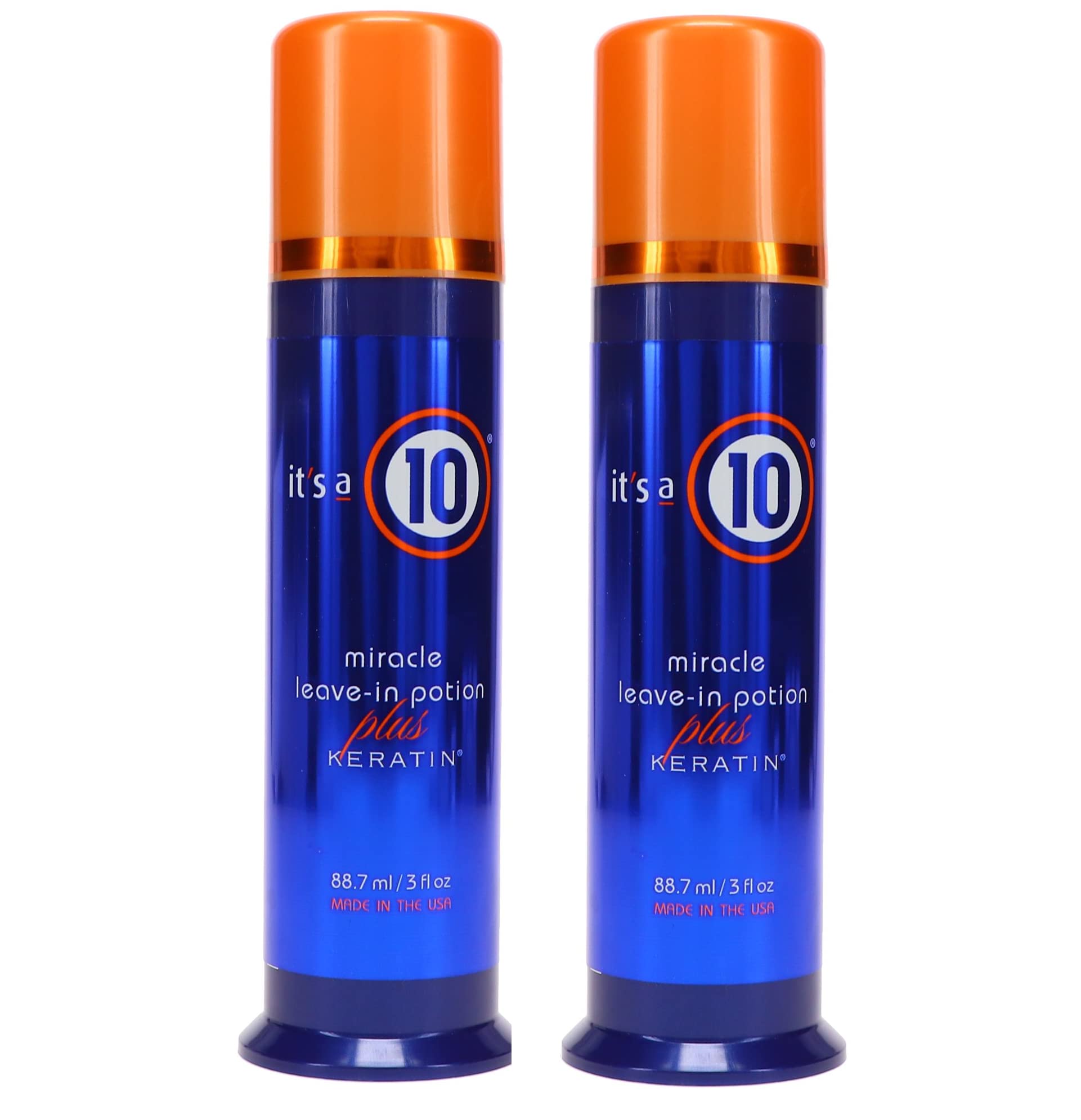 It's a 10 Haircare Miracle Leave-In Potion Plus Keratin, 3.4 fl oz (Pack of 2)