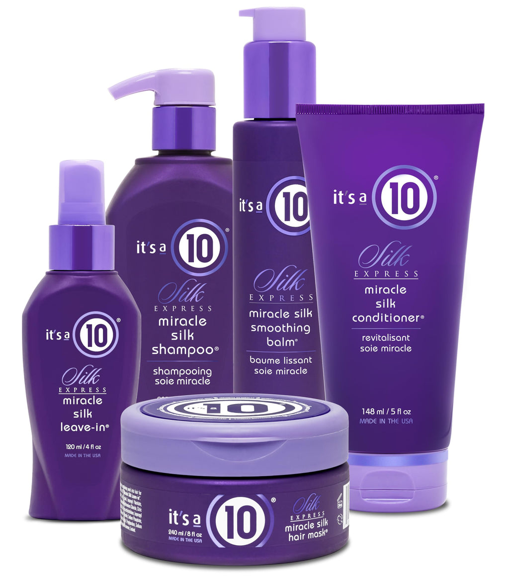 It's a 10 Haircare Silk Express Miracle Leave-In Product - 4 Fl Oz | Lightweight Detangler & Heat-Prep