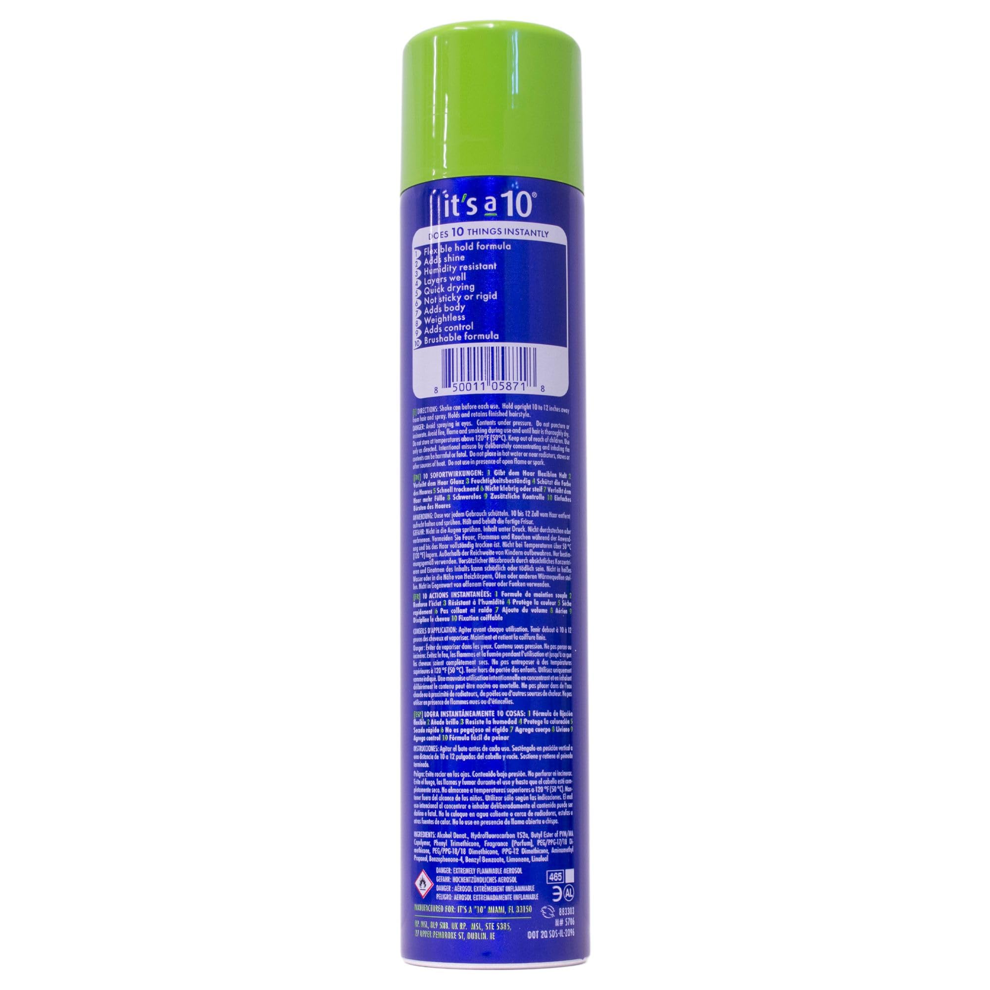 It's A 10 Miracle Finishing Spray 10 Oz - UV Protectant, Humidity-Resistant Shine