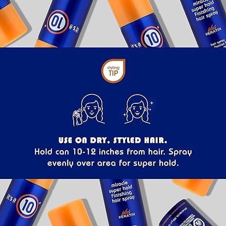 It's A 10 Miracle Super Hold Finishing Spray Plus Keratin – 10 oz