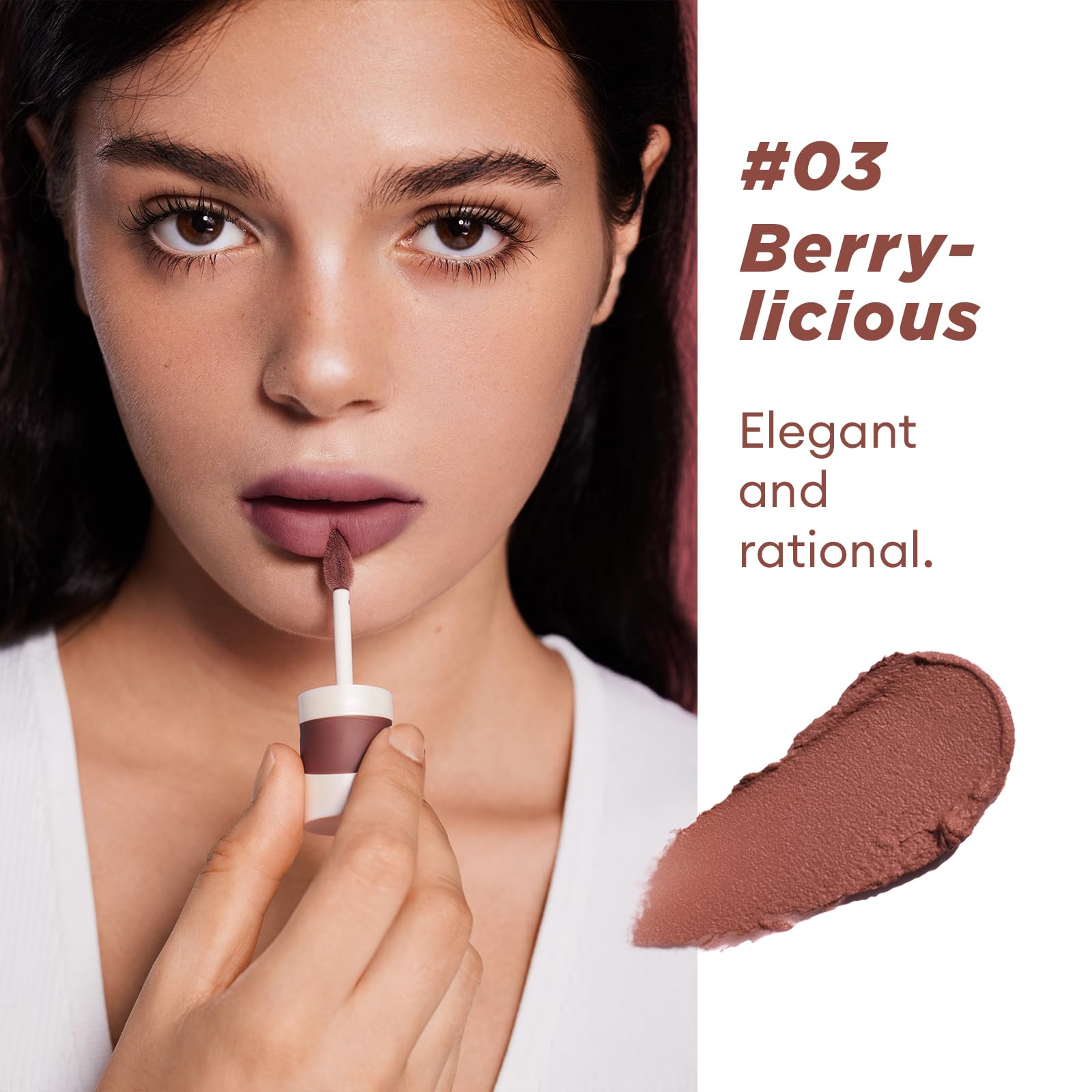 ITY Velvet Matte Lip Stain Mousse Lip Clay Berrylicious – Rich Pigment, Matte Finish, 0.14 oz