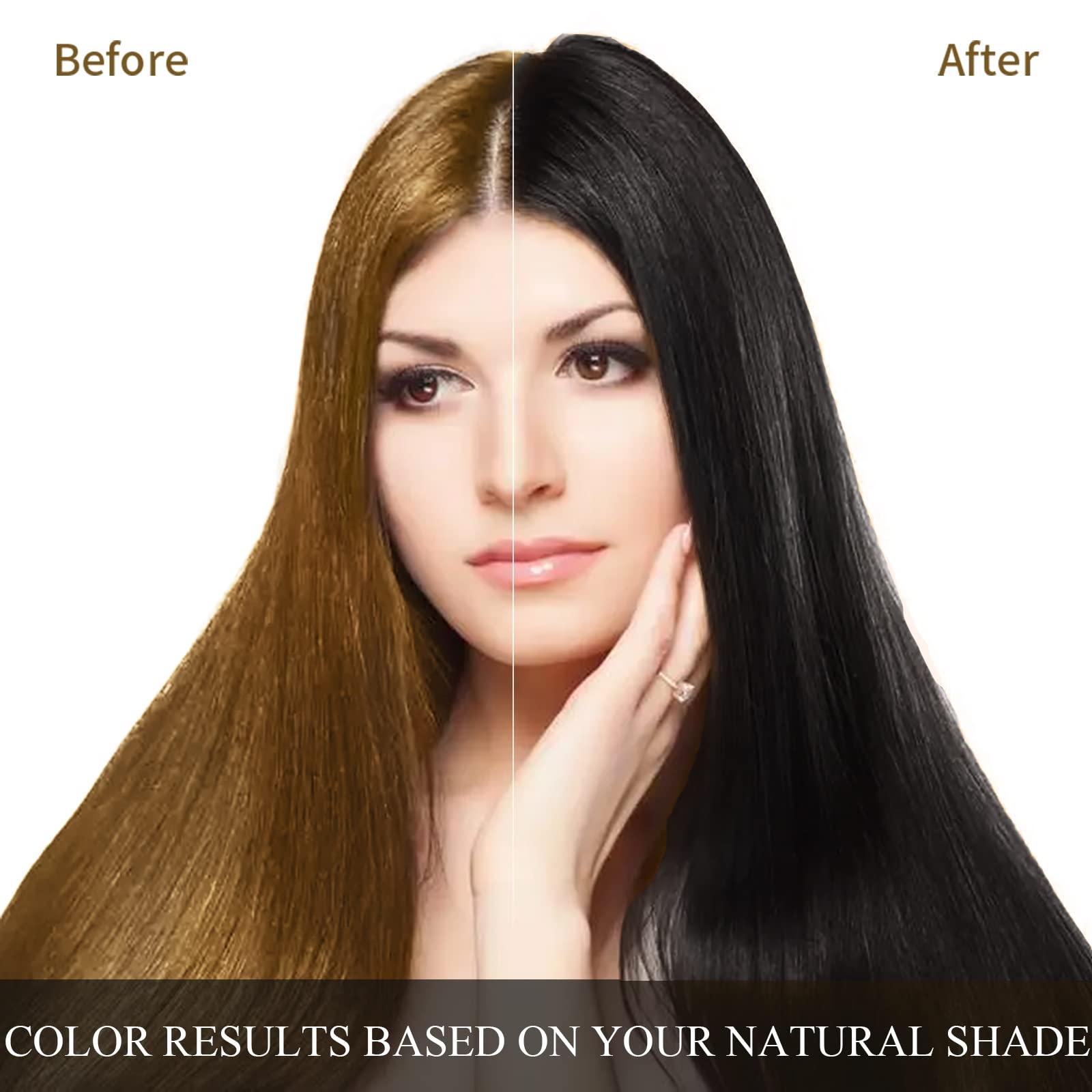 Ivnil Augeo Instant Hair Color Shampoo 3-in-1 for Men and Women – Black, 500ML