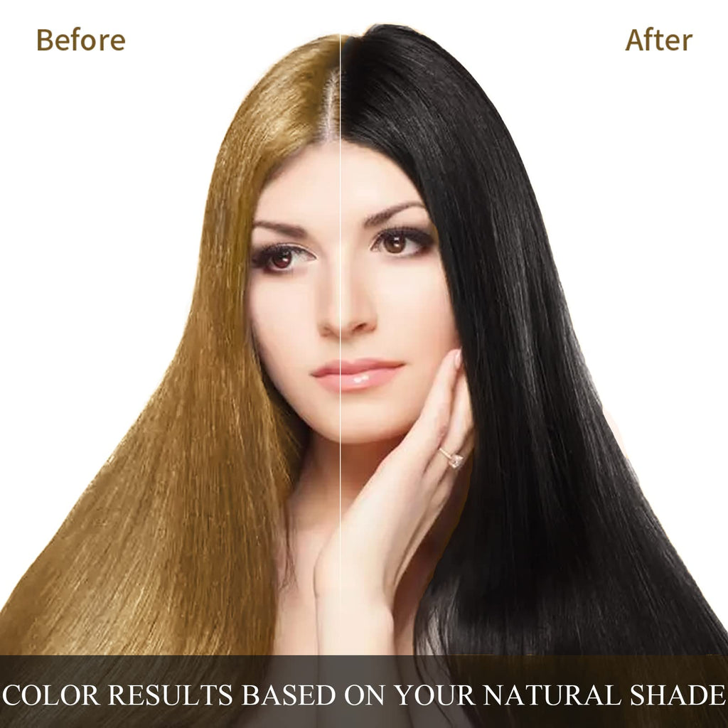 Ivnil Augeo Instant Hair Color Shampoo 3-in-1 for Men and Women – Black, 500ML
