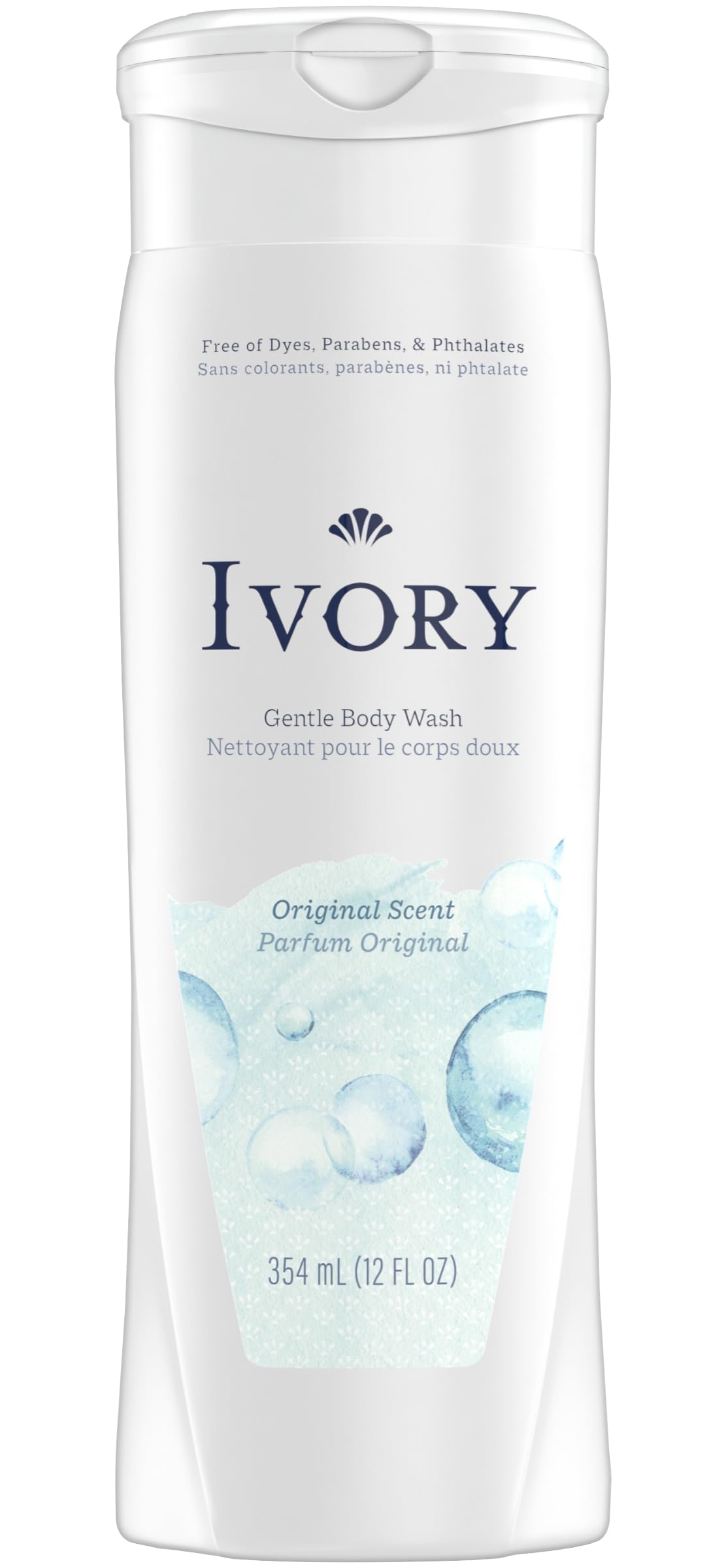 Ivory Body Wash Original – 12 oz (Pack of 3) | Dye-Free, Plant-Based Clean
