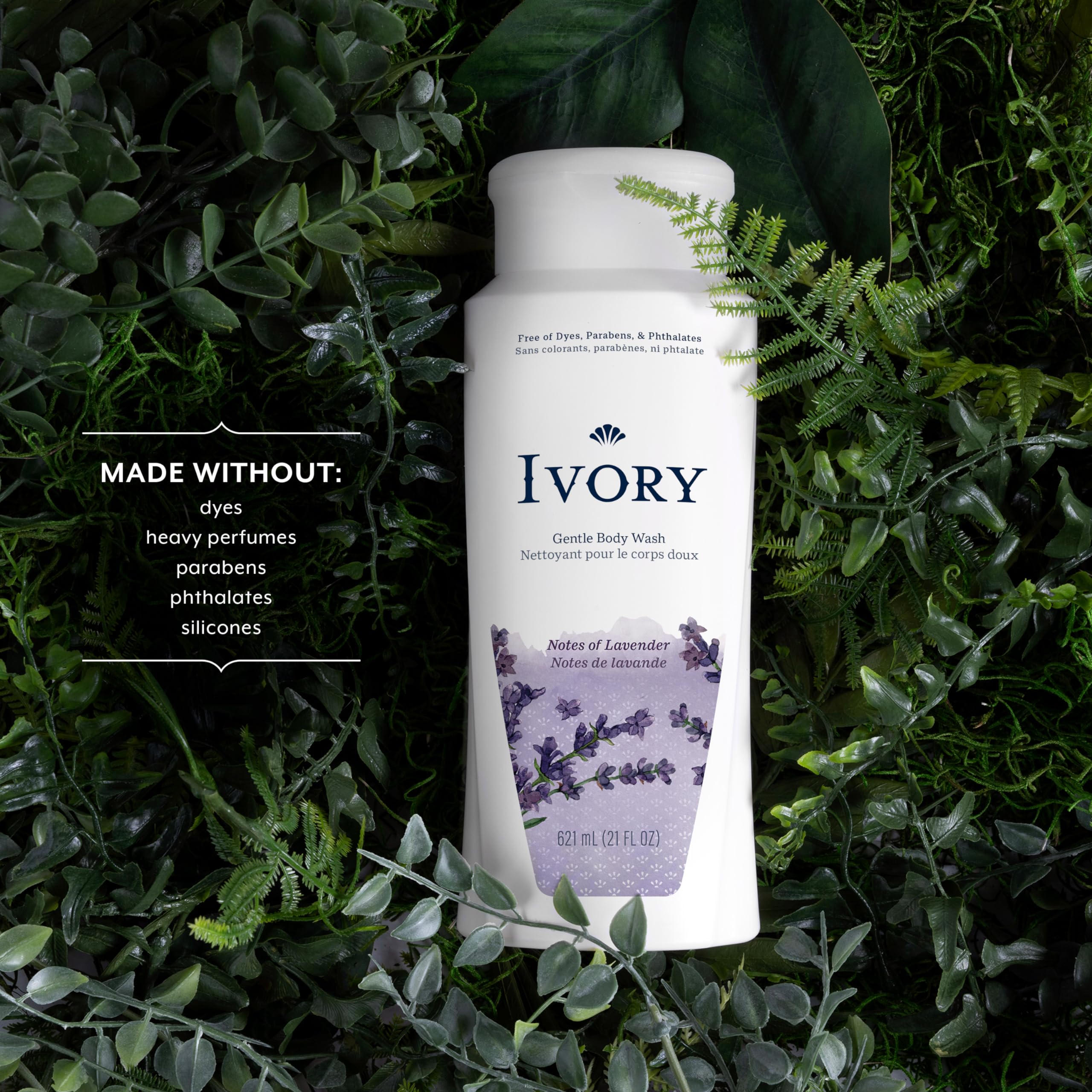 Ivory Lavender Body Wash, 21 oz – Gentle Lavender Cleanser