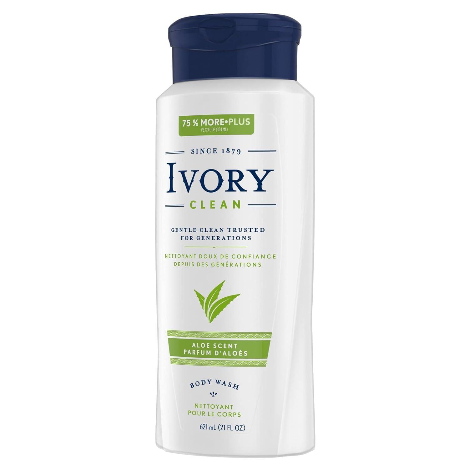Ivory Aloe Scented Body Wash – 21 oz (Pack of 3) | Gentle, Dye-Free