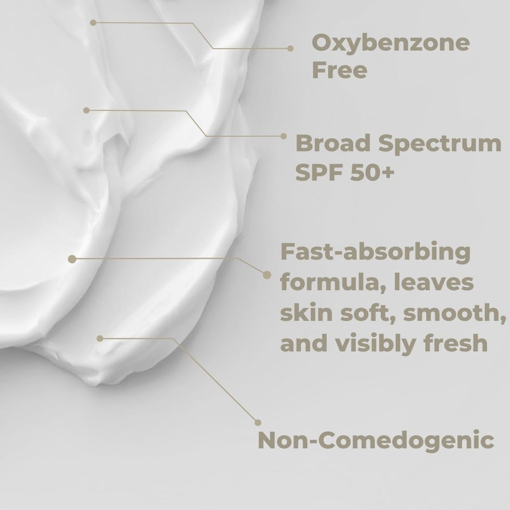 Ivory Loom SPF 50 PA++++ Mineral Sunscreen | Fast Absorbing Hydration with Rice Ferment, Niacinamide, Hyaluronic Acid | Reef Safe | 1.7 oz