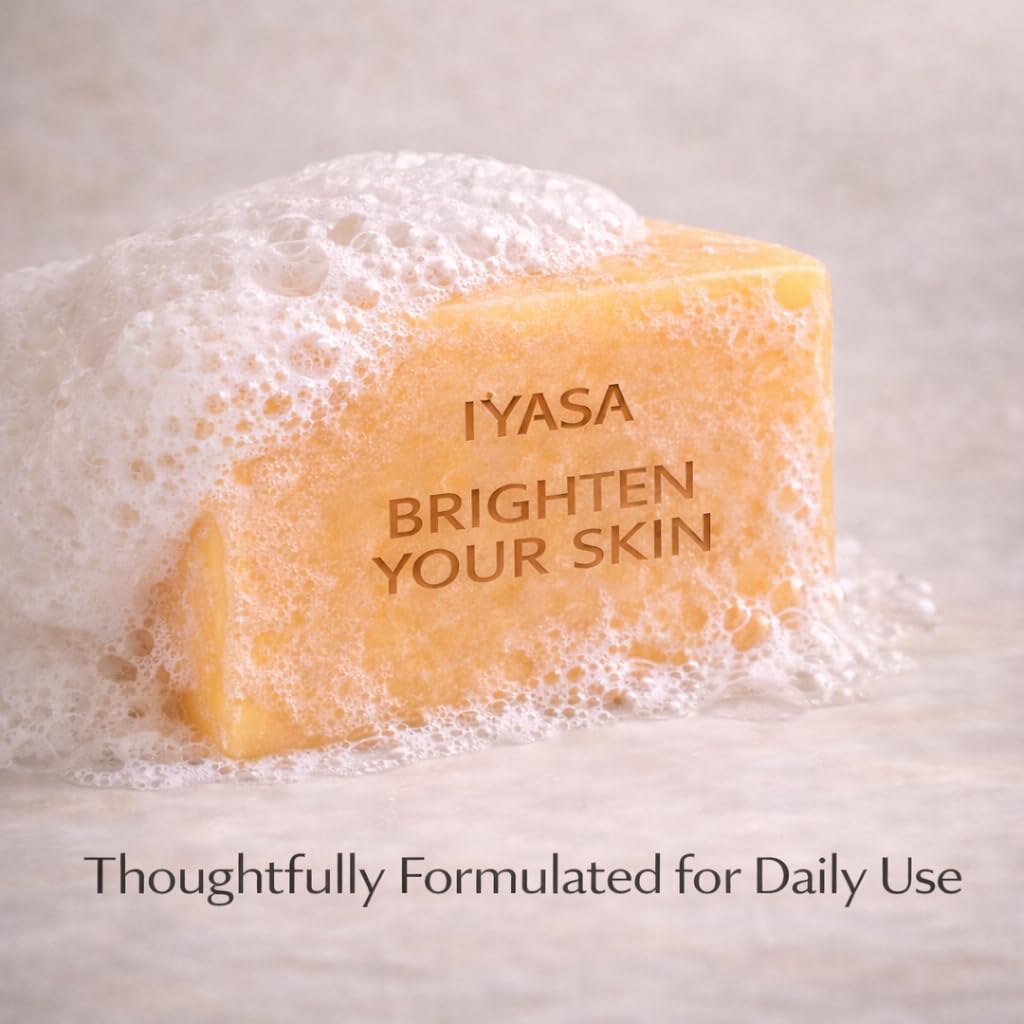 IYASA Kojic Acid Soap for Dark Spots – Turmeric Brightening Bar with Vitamin C, Retinol & Shea Butter | Evens Tone & Fades Hyperpigmentation | SGS-Tested, Steroid-Free (2 Pack)