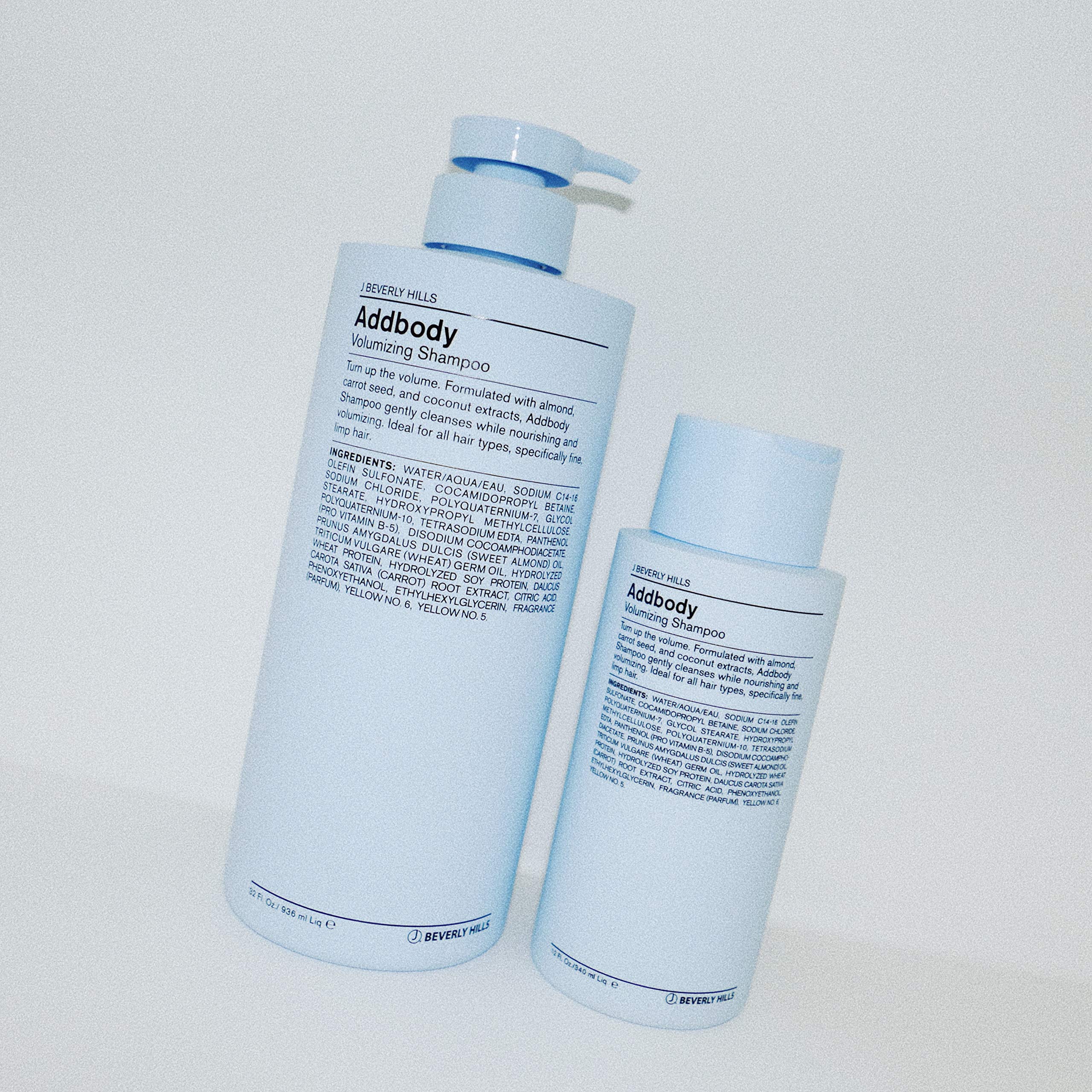 J Beverly Hills Blue Addbody Volumizing Shampoo with Vitamin E Oil, 3 Oz (Pack of 2)