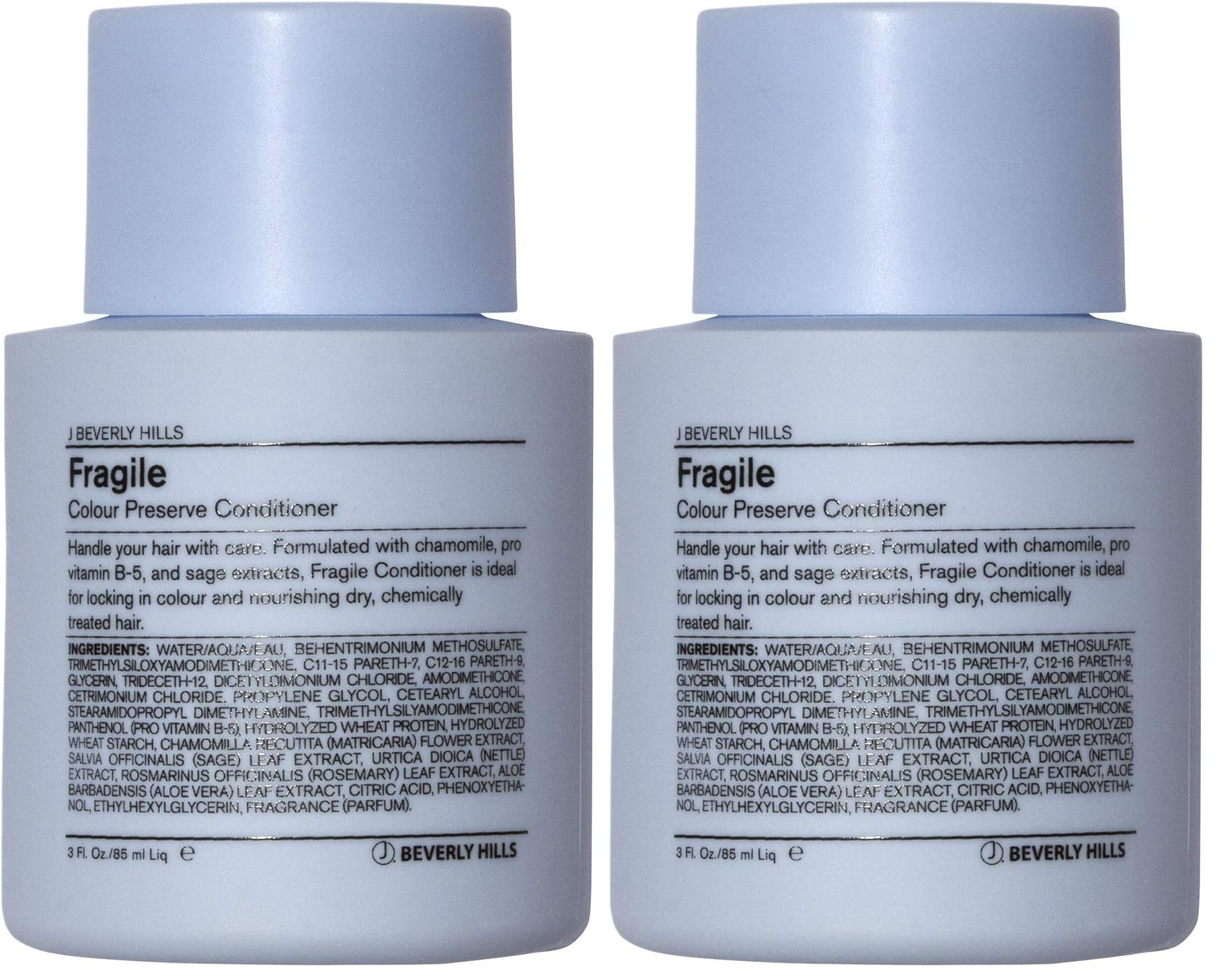 J Beverly Hills Blue Fragile Colour Preserve Conditioner with Chamomile – 3 oz (Pack of 2)