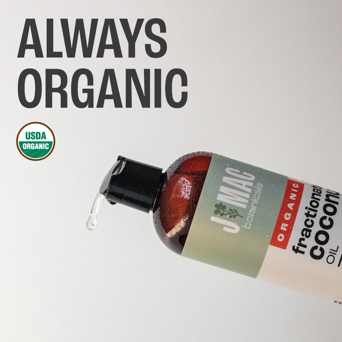 J Mac Botanicals Organic Fractionated Coconut Oil – 32 oz (2-Pack) Carrier Oil for Essential Oils, Hair & Skin