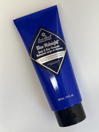 Jack Black Blue Midnight Body & Hair Cleanser – Dual-Purpose 10 oz with Black Pepper & Lavender