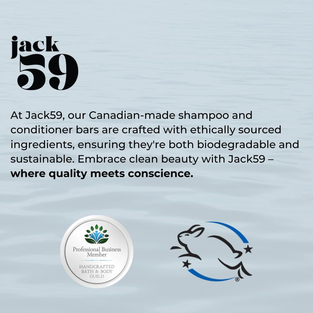 Jack59 All Natural Shampoo & Conditioner Set for Thick Curly Hair – Citrus Shine