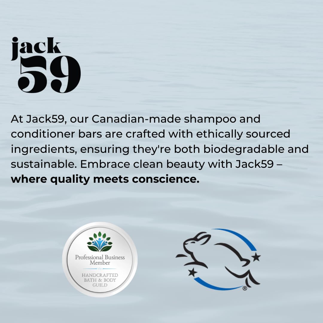 Jack59 All Natural Shampoo & Conditioner Set for Thick Curly Hair – Citrus Shine