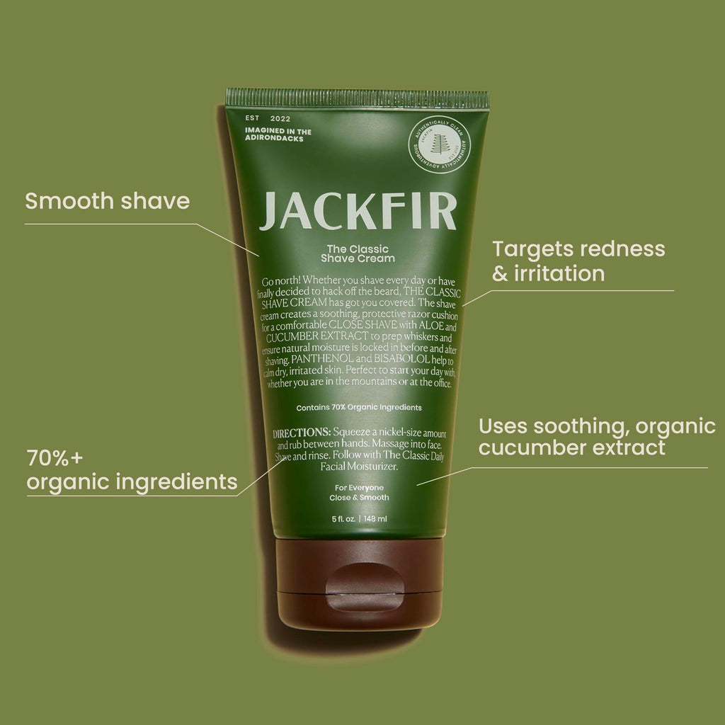 Jackfir Classic Shave Cream – Hydrating Aloe & Cucumber, EWG Verified