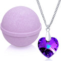 Enliven Me Lavender Bath Bomb with Necklace – Extra Large 10 oz, Made in USA | Jackpot Candles