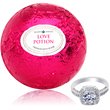 Jackpot Candles Love Potion Bath Bomb with Ring Inside – Extra Large 10 oz (USA Made)