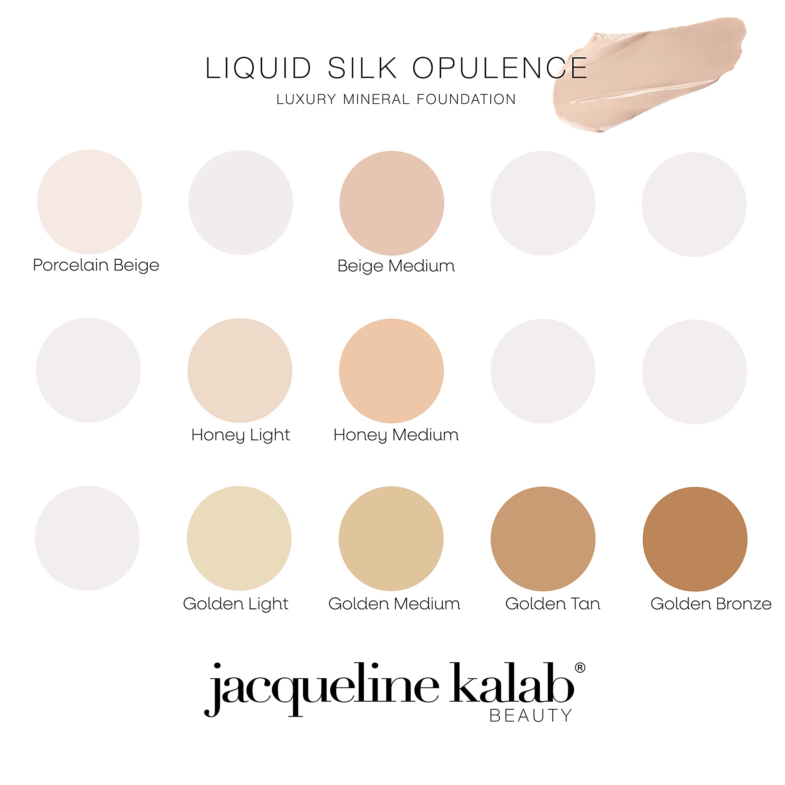 Jacqueline Kalab Liquid Silk Opulence Foundation – Golden Medium | Luxury Mineral Coverage