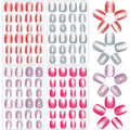 JANYUN 96 Pcs Cat-Eye Design Press-On Nails – Pre-Glued Full-Cover Short Nails