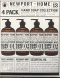 JAROFUREL Newport Home Hand Soap — 4 Refillable 16oz Bottles (2 Rosemary Mint, 2 Wild Lavender)