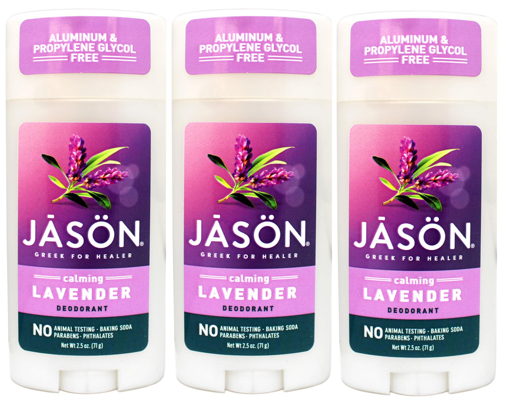 JĀSÖN Calming Lavender Deodorant Stick – 2.5 oz Trio Pack