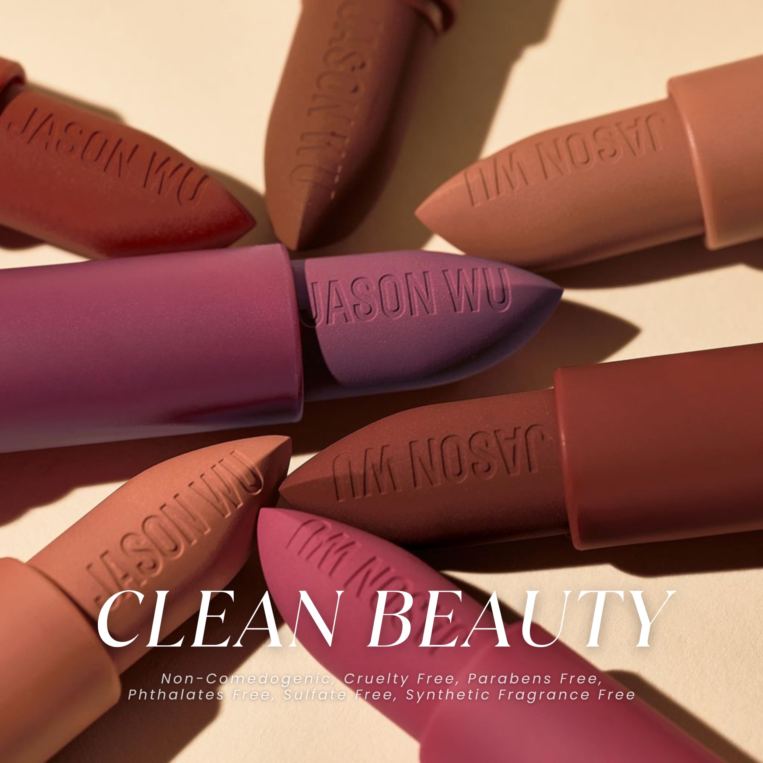 Jason Wu Beauty Hot Fluff Modern Matte Lipstick – 3-in-1 Lipstick, Blush & Shadow (Eclair, 3.8g)