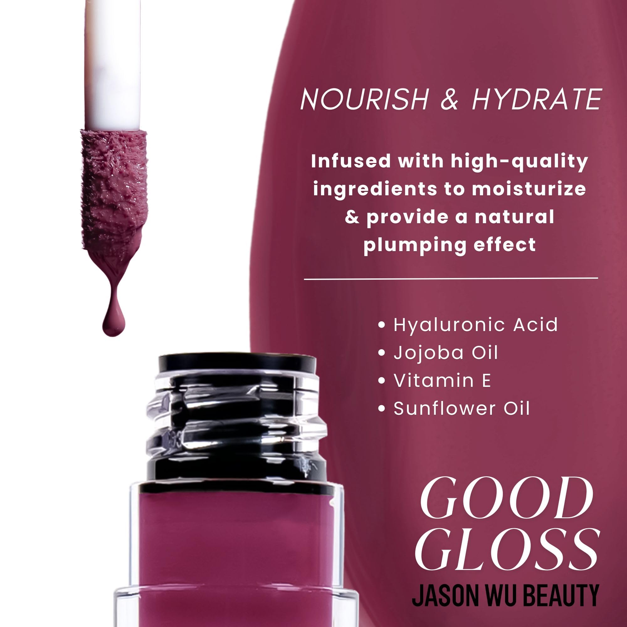 Jason Wu Good Gloss GG08 Raspberry Sorbet – Hydrating Non-Sticky Lip Gloss