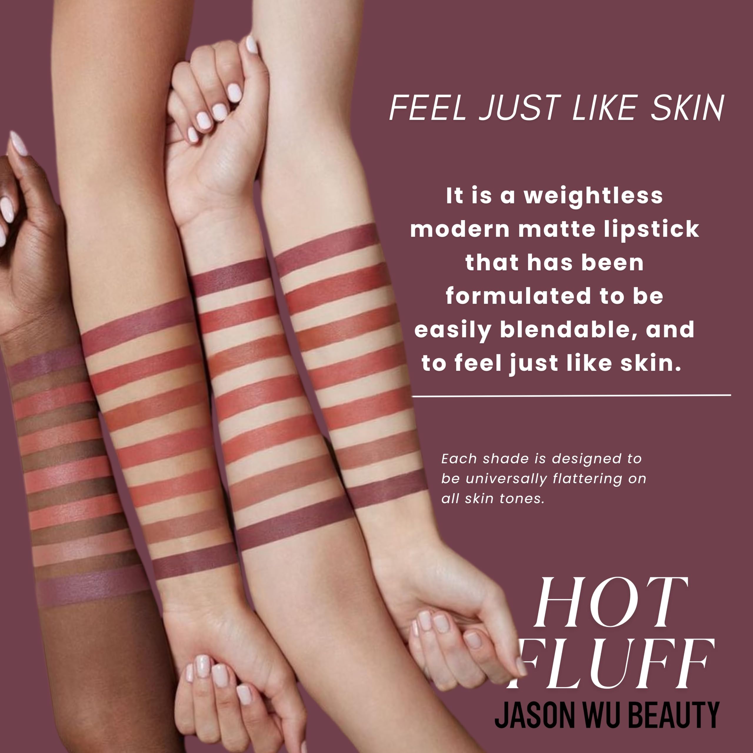 Jason Wu Beauty Hot Fluff Modern Matte Lipstick – 3-in-1 Lipstick, Blush & Shadow, 3.8g