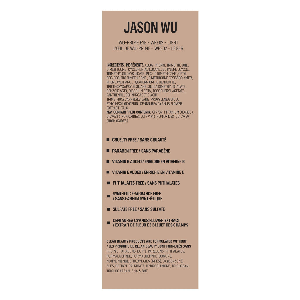 Jason Wu Beauty Wu Prime Eye – Full-Pigment Eyeshadow Base (9.9ml) Light