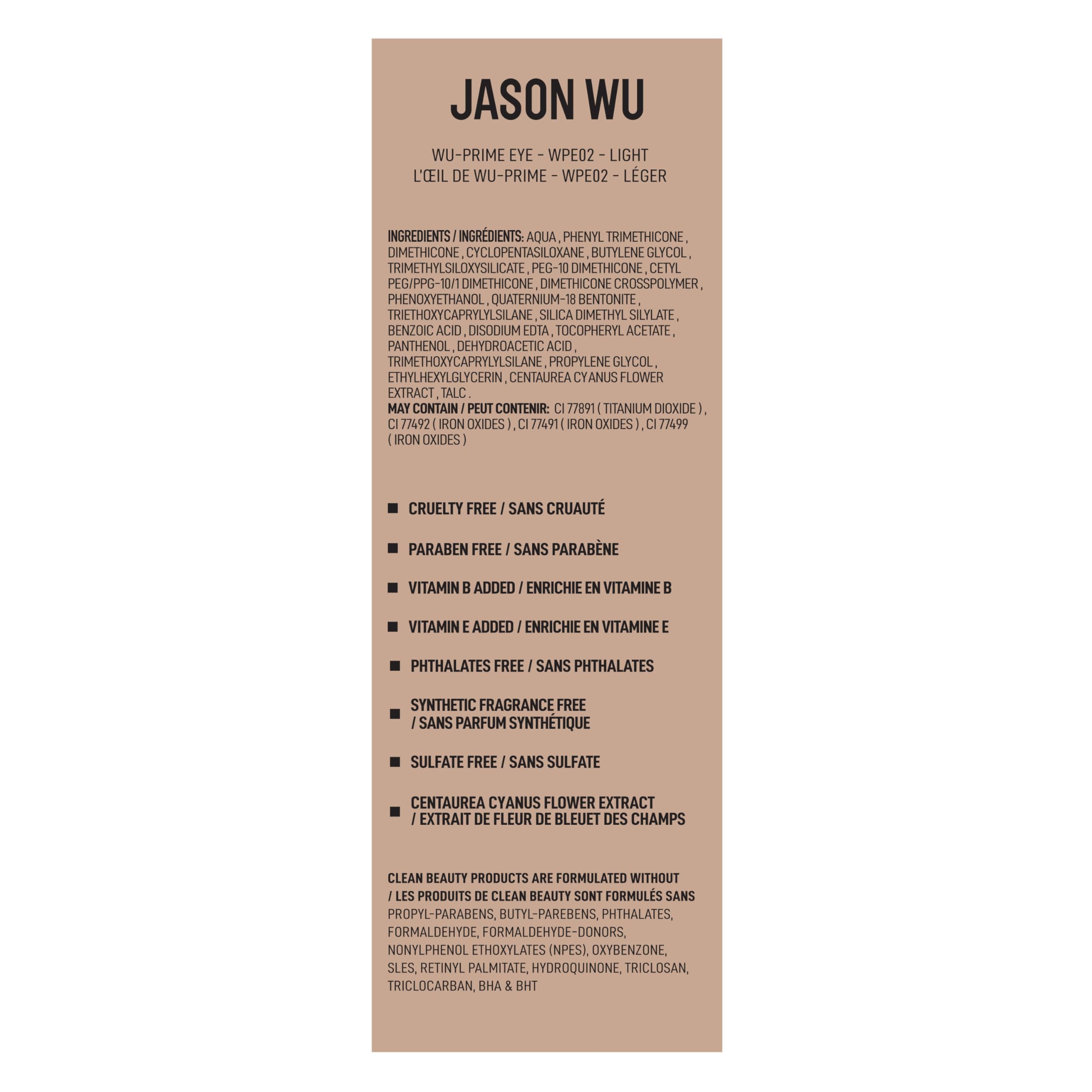 Jason Wu Beauty Wu Prime Eye – Full-Pigment Eyeshadow Base (9.9ml) Light
