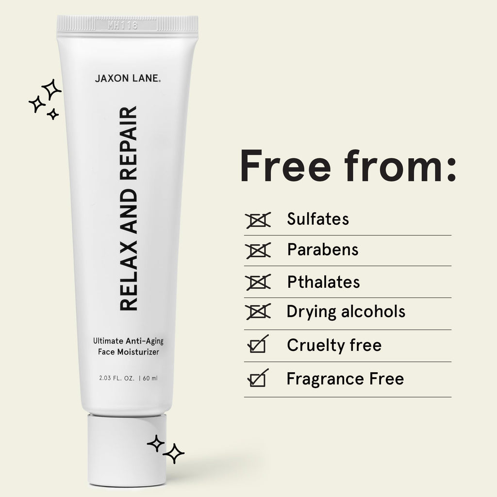 JAXON LANE RELAX AND REPAIR – Anti Aging Moisturizer for Men (2 Tubes) | Niacinamide, Hyaluronic Acid, Ceramides