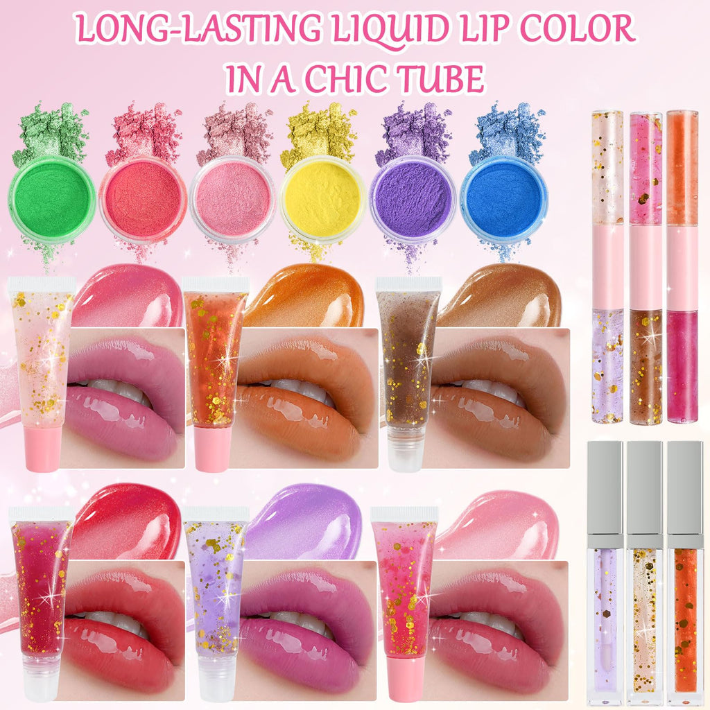 Jcoos Lip Gloss Making Kit - DIY Lip Gloss for Beginners, Teens & Women