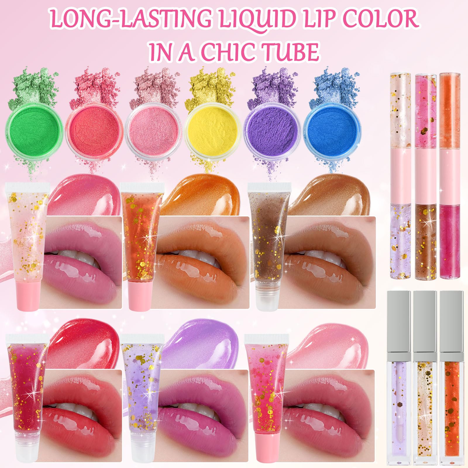 Jcoos Lip Gloss Making Kit - DIY Lip Gloss for Beginners, Teens & Women