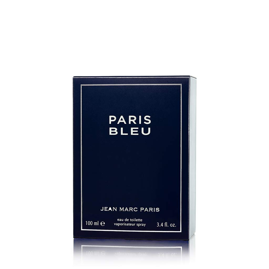 Jean Marc Paris Paris Bleu Homme Eau de Toilette Spray – 3.4 oz | Bergamot, Lavender & Leather