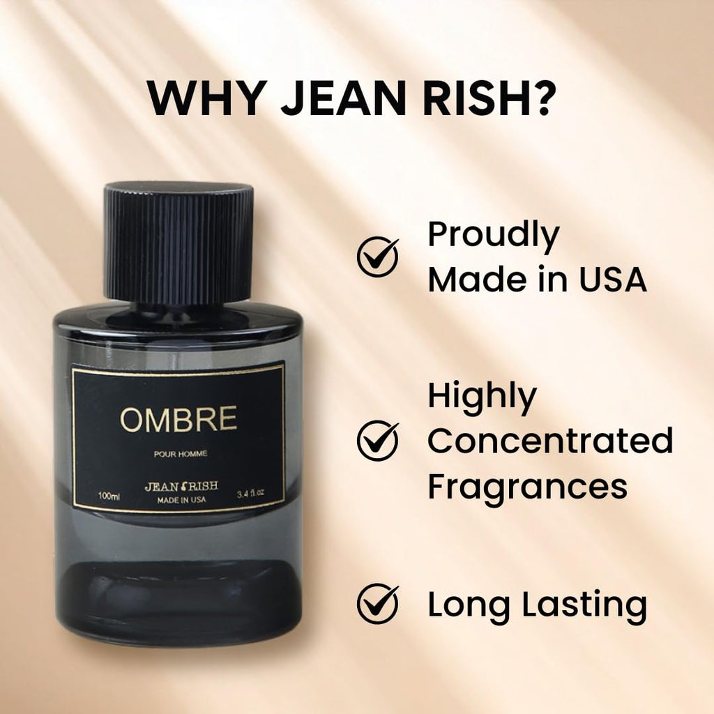 Jean Rish Ombre for Men EDP – Lemon, Tonka Bean & Vanilla, USA-Made