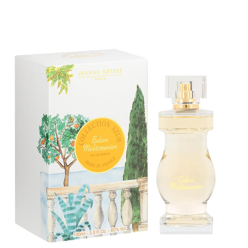 Jeanne Arthes Balcon Mediterraneen Eau de Parfum for Women – French Riviera Inspired, Fruity Floral, 3.3 fl oz