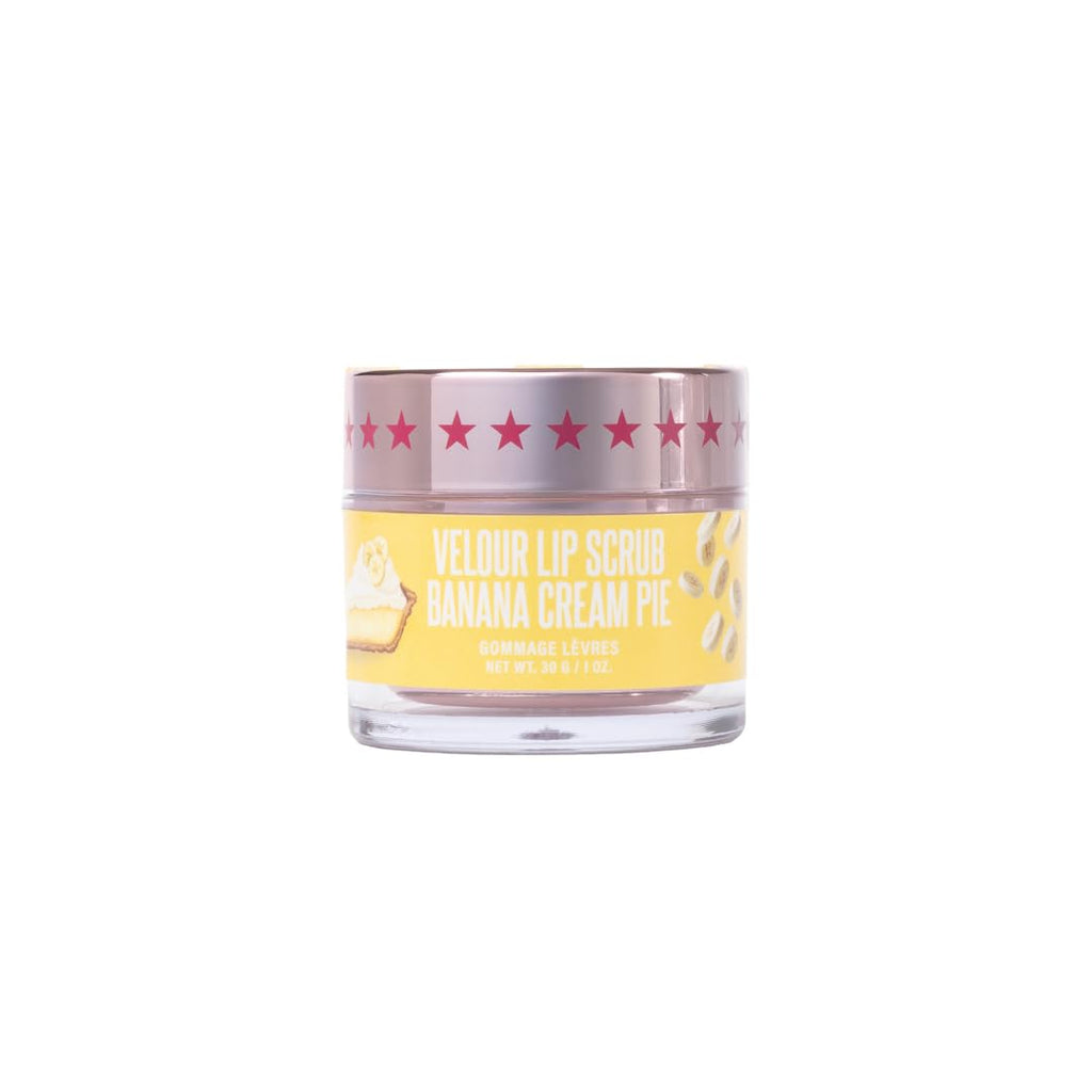 Jeffree Star Velour Lip Scrub – Banana Cream Pie, Exfoliating Sugar Lip Treatment, Cruelty-Free & Vegan, 1 oz