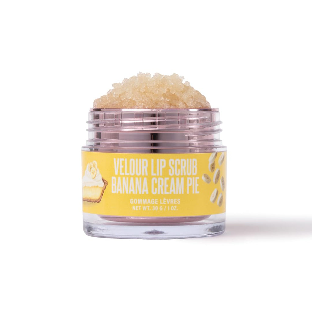 Jeffree Star Velour Lip Scrub – Banana Cream Pie, Exfoliating Sugar Lip Treatment, Cruelty-Free & Vegan, 1 oz