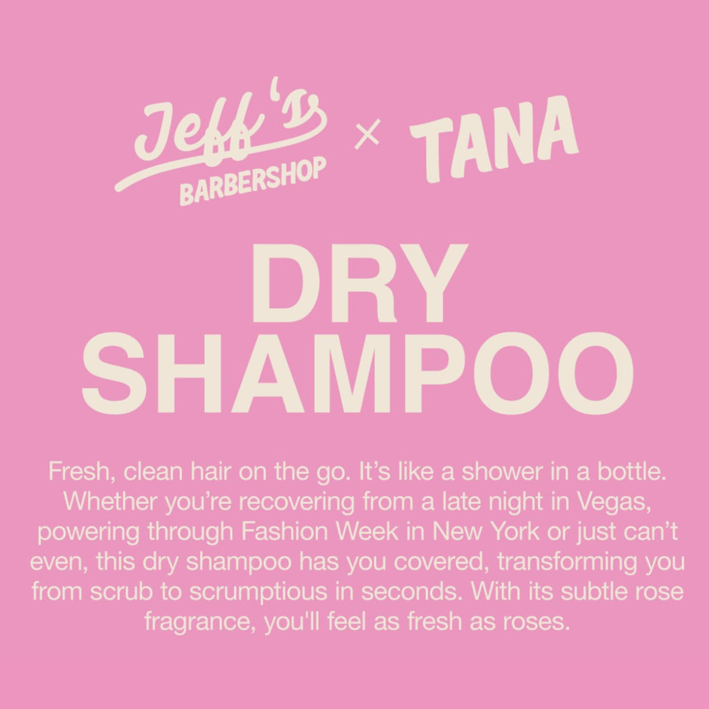 Jeff's Barbershop x Tana Mongeau Dry Shampoo – Clear, Talc-Free, All Hair Types – 4.1 fl oz