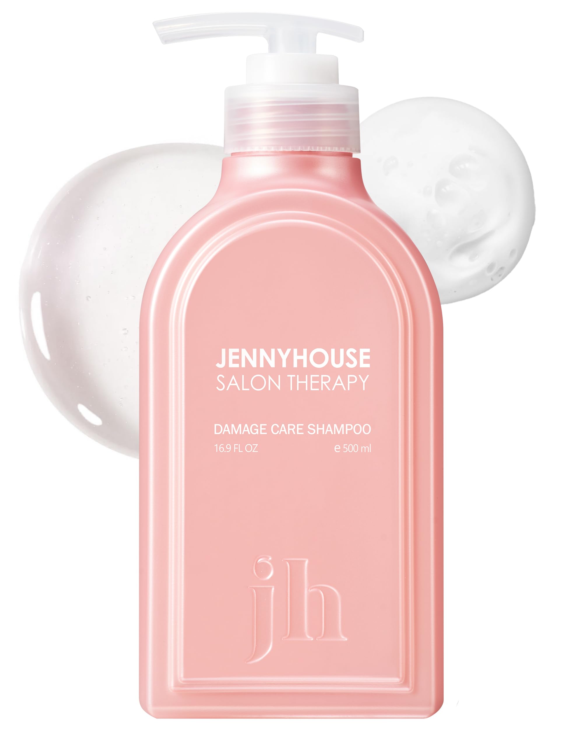 JENNYHOUSE Salon Therapy Damage Care Shampoo – Korean Beauty Hair Strengthening with Collagen & Panthenol | Floral Scent
