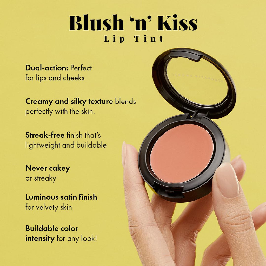 Jerome Alexander Blush ‘n’ Kiss Cream for Cheeks & Lips – Creamy, Lightweight Buildable Blush Balm in Watermelon
