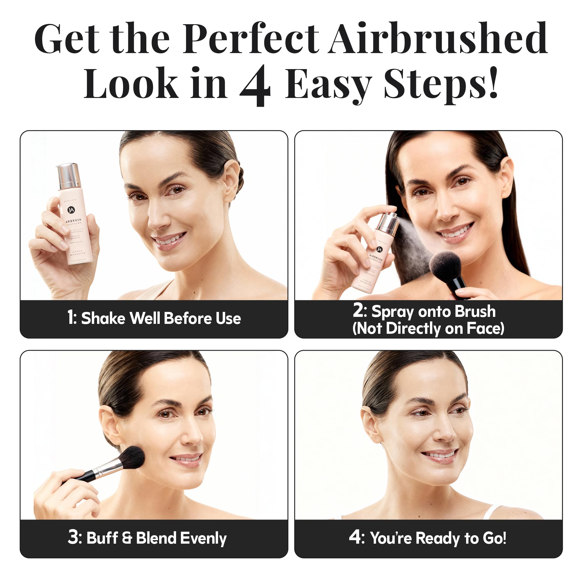 Jerome Alexander MagicMinerals AirBrush Foundation – 2-Piece Set with Kabuki Brush