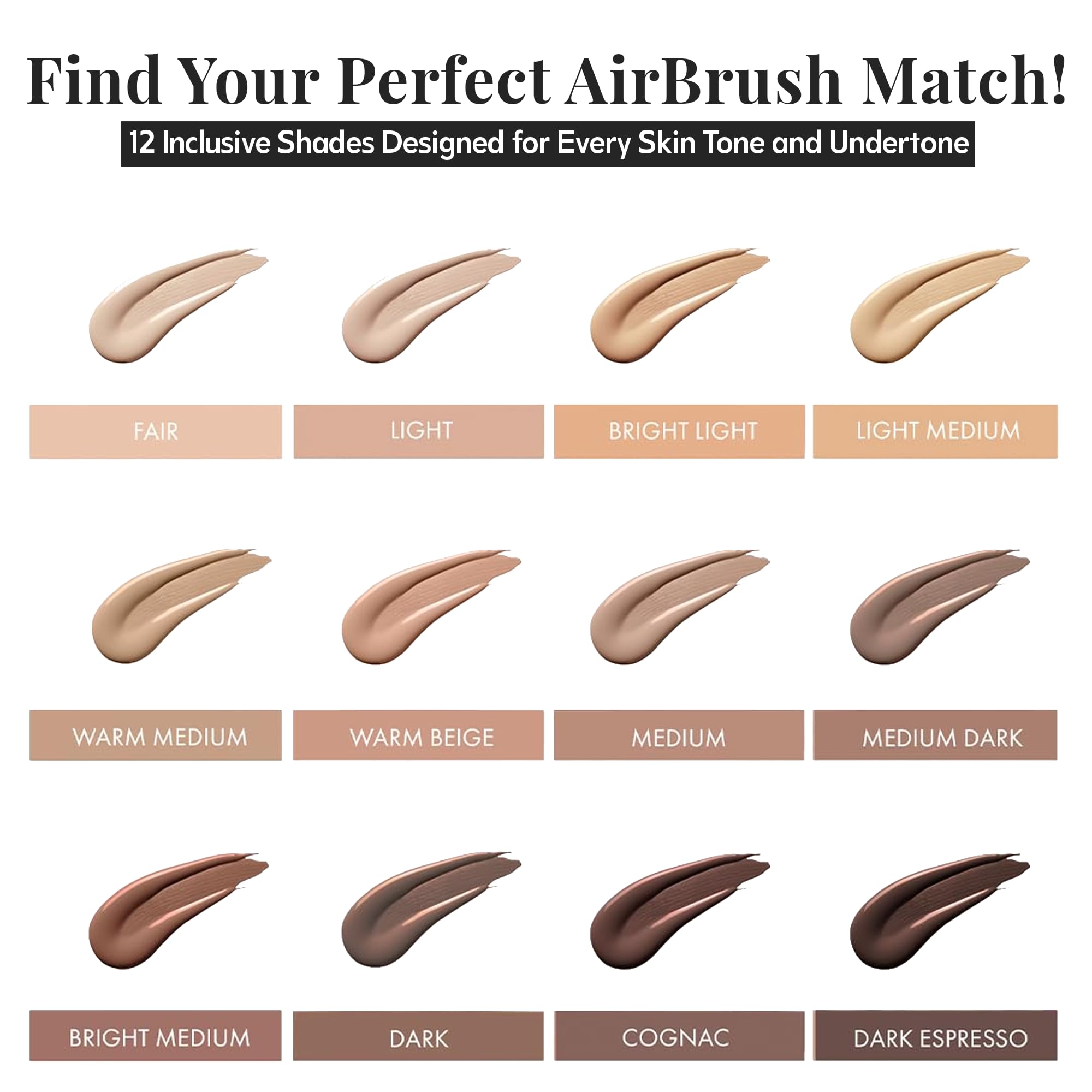 Jerome Alexander MagicMinerals AirBrush Foundation – 2-Piece Set with Kabuki Brush (Light Medium)