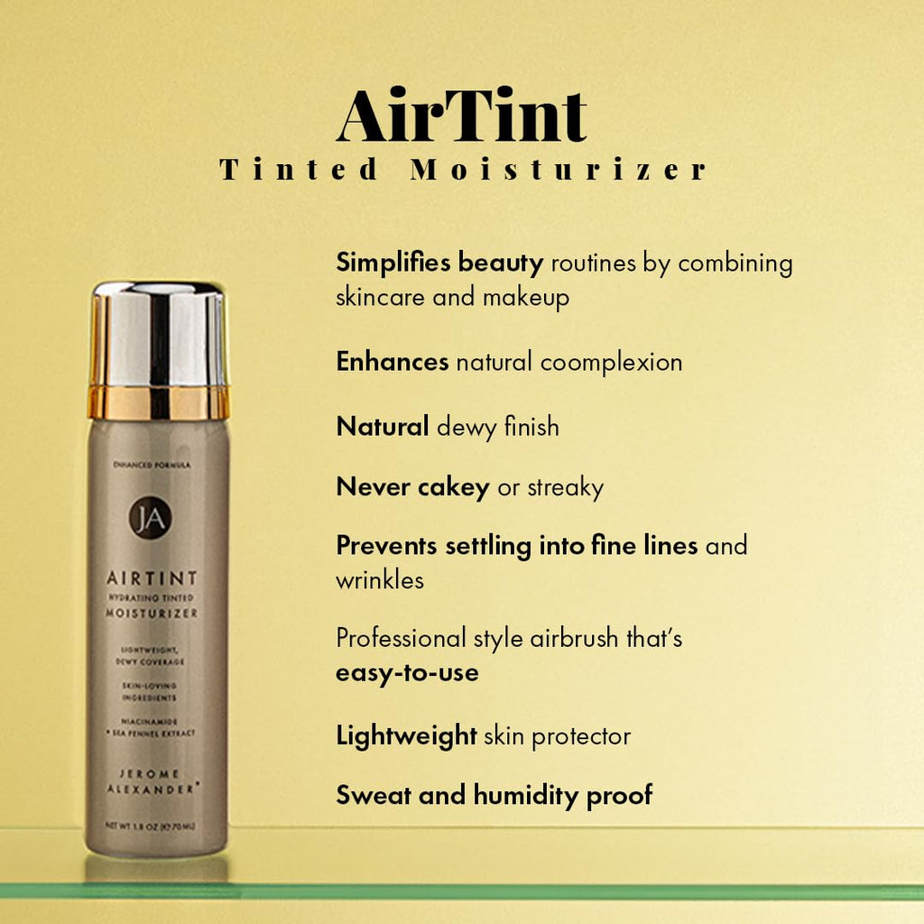 Jerome Alexander MagicMinerals AirTint Tinted Moisturizer Spray — Light, Buildable Coverage (Fair) – 2PC