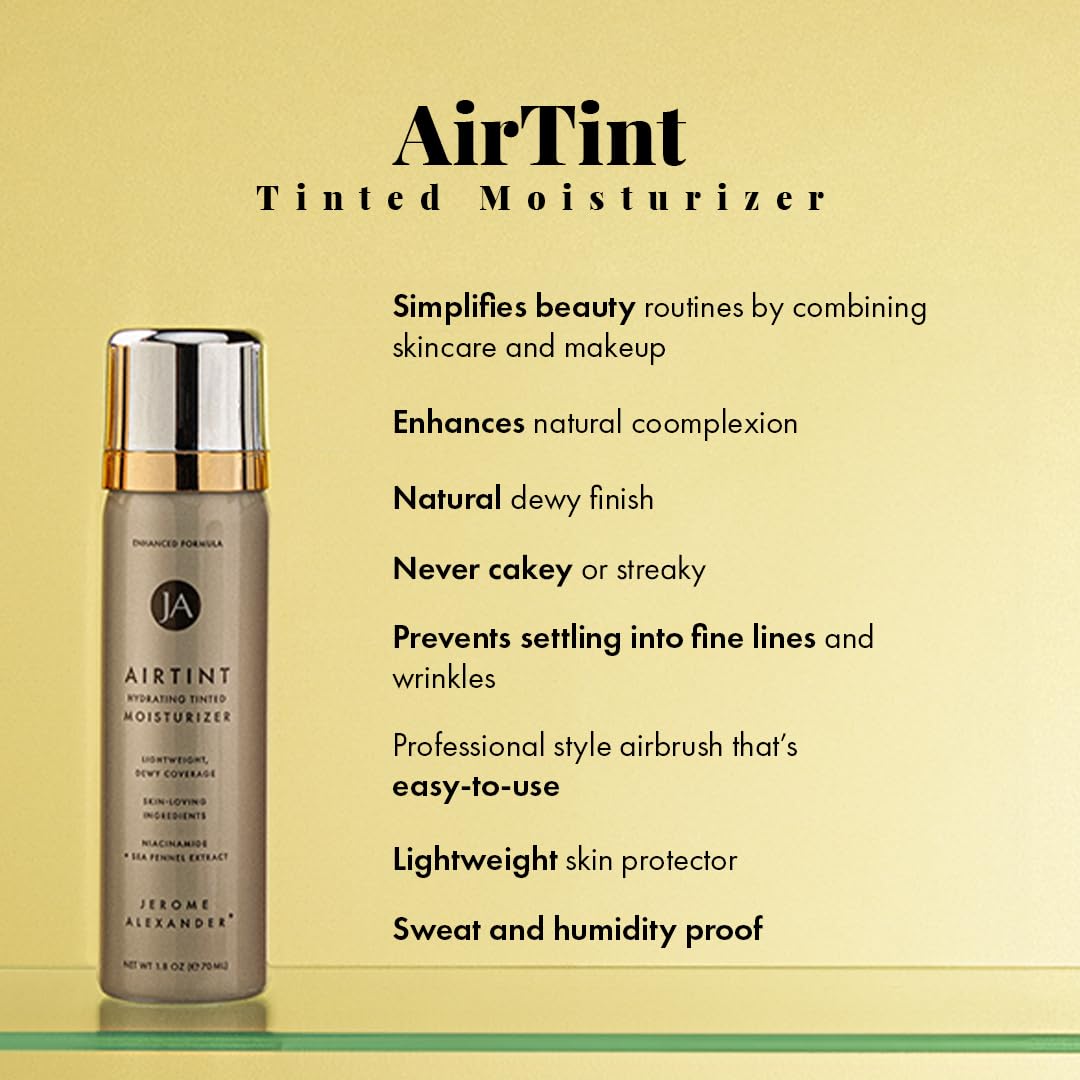 Jerome Alexander MagicMinerals AirTint Tinted Moisturizer Spray — Light, Buildable Coverage (Fair) – 2PC