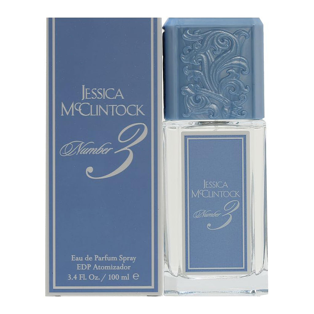 Jessica McClintock Number 3 Eau de Parfum for Women – Romantic Floral Scent (3.4oz)